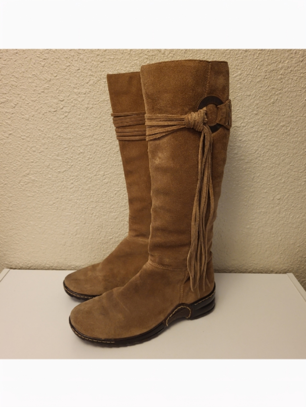 Söfft Tan-Brown Tassel Boots Size 6MW